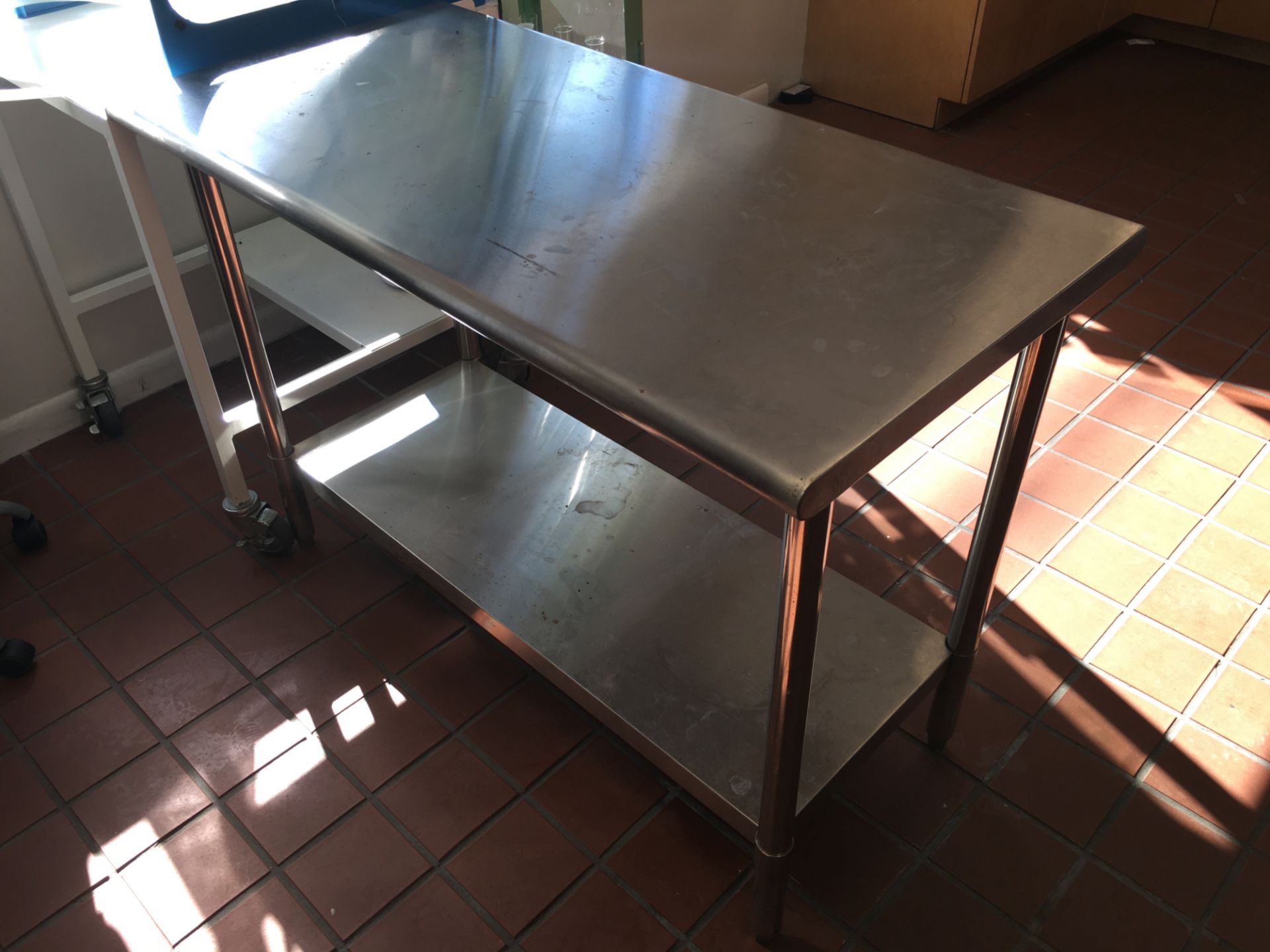 Trinity, 4-Foot Lab Table, Stainless Steel, 2-Tier - Image 5 of 6