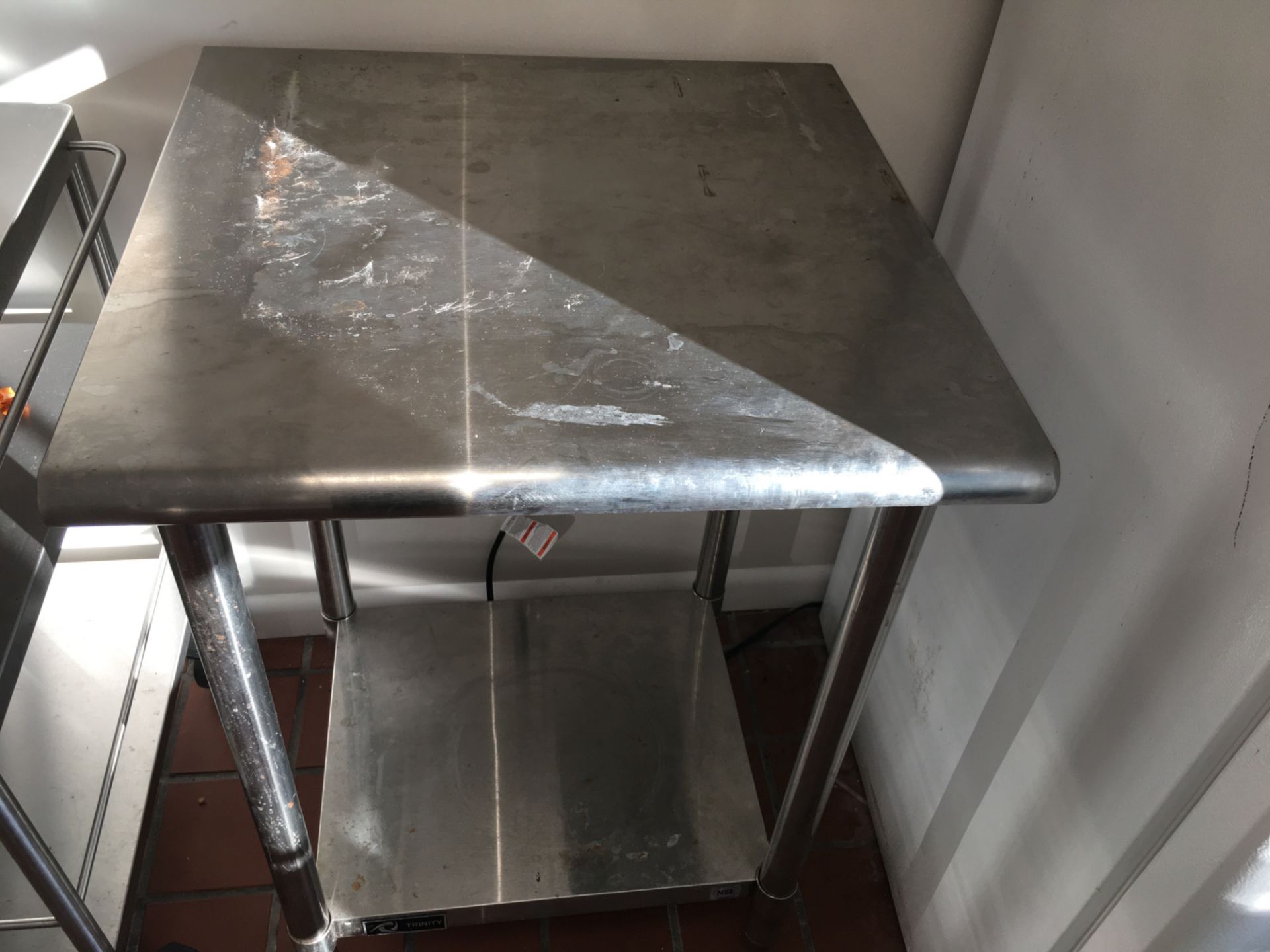 Trinity, 2-Foot Lab Table, Stainless Steel, 2-Tier - Image 4 of 5