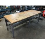 Wood Top/Metal Base Work Table (8ft x 36in)