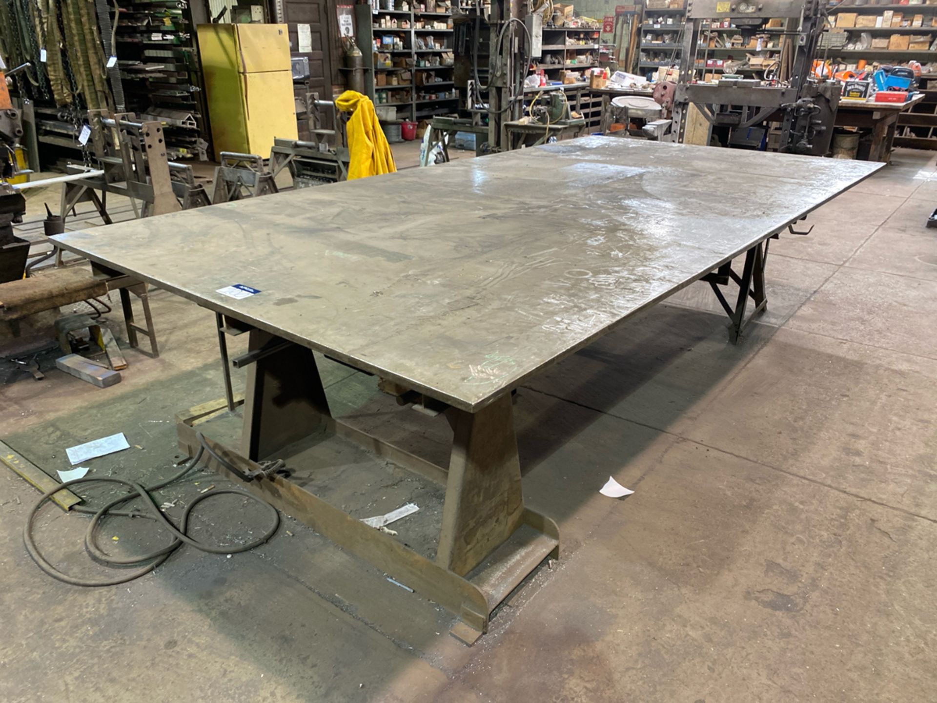 Steel Table with Solid Steel Top - Image 2 of 4