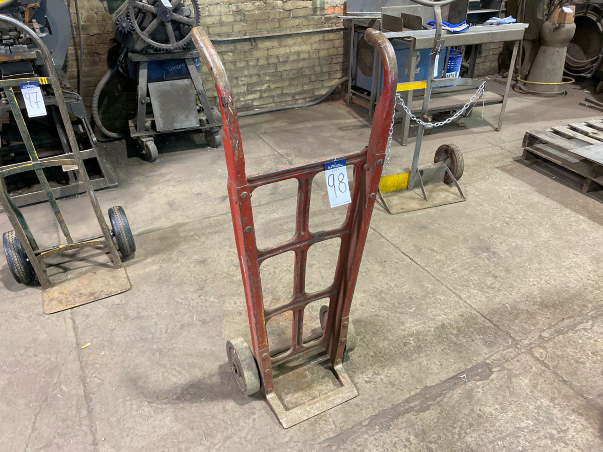 Metal Handtruck with Wood Frame