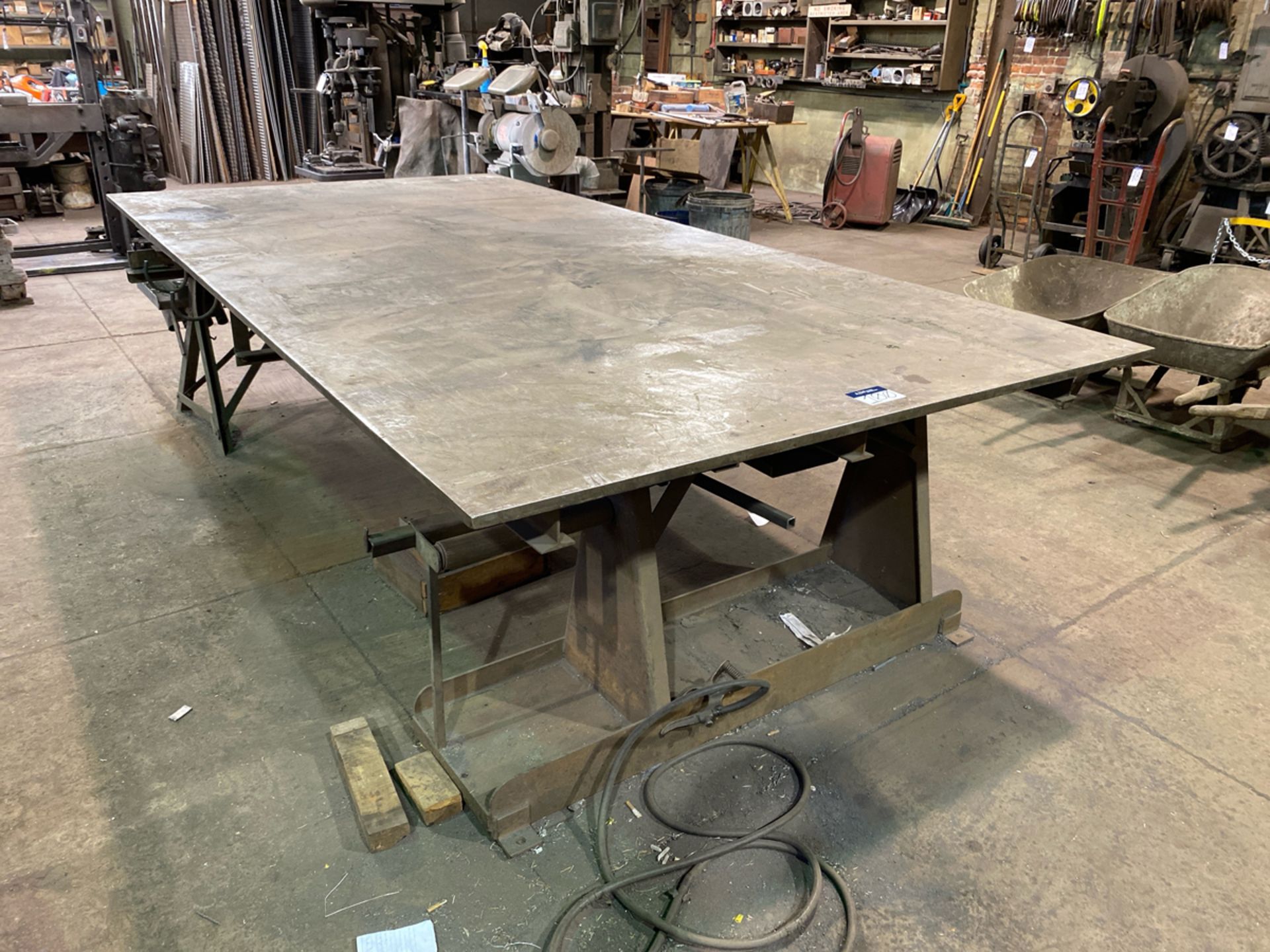 Steel Table with Solid Steel Top