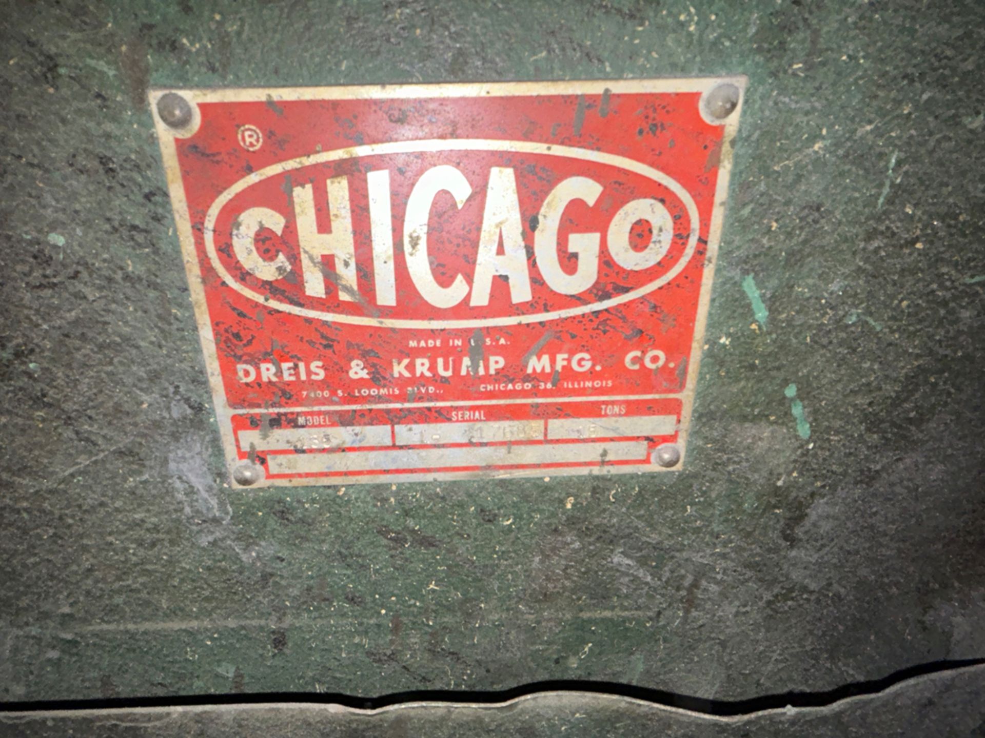 Chicago 48" 15-Ton Mechanical Press Brake - Image 7 of 7