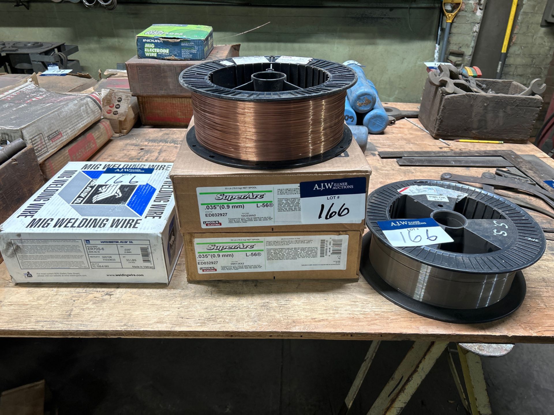 A Group of Welding Wire Spools