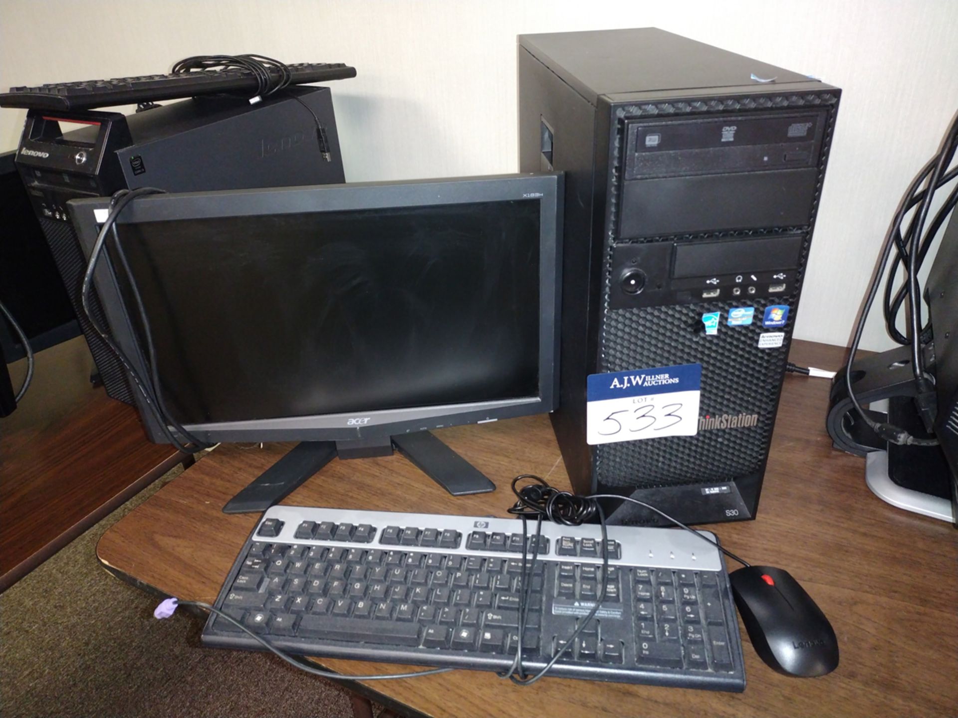 Lenovo S30 ThinkStation Xeon PC w/ Monitor and Keyboard