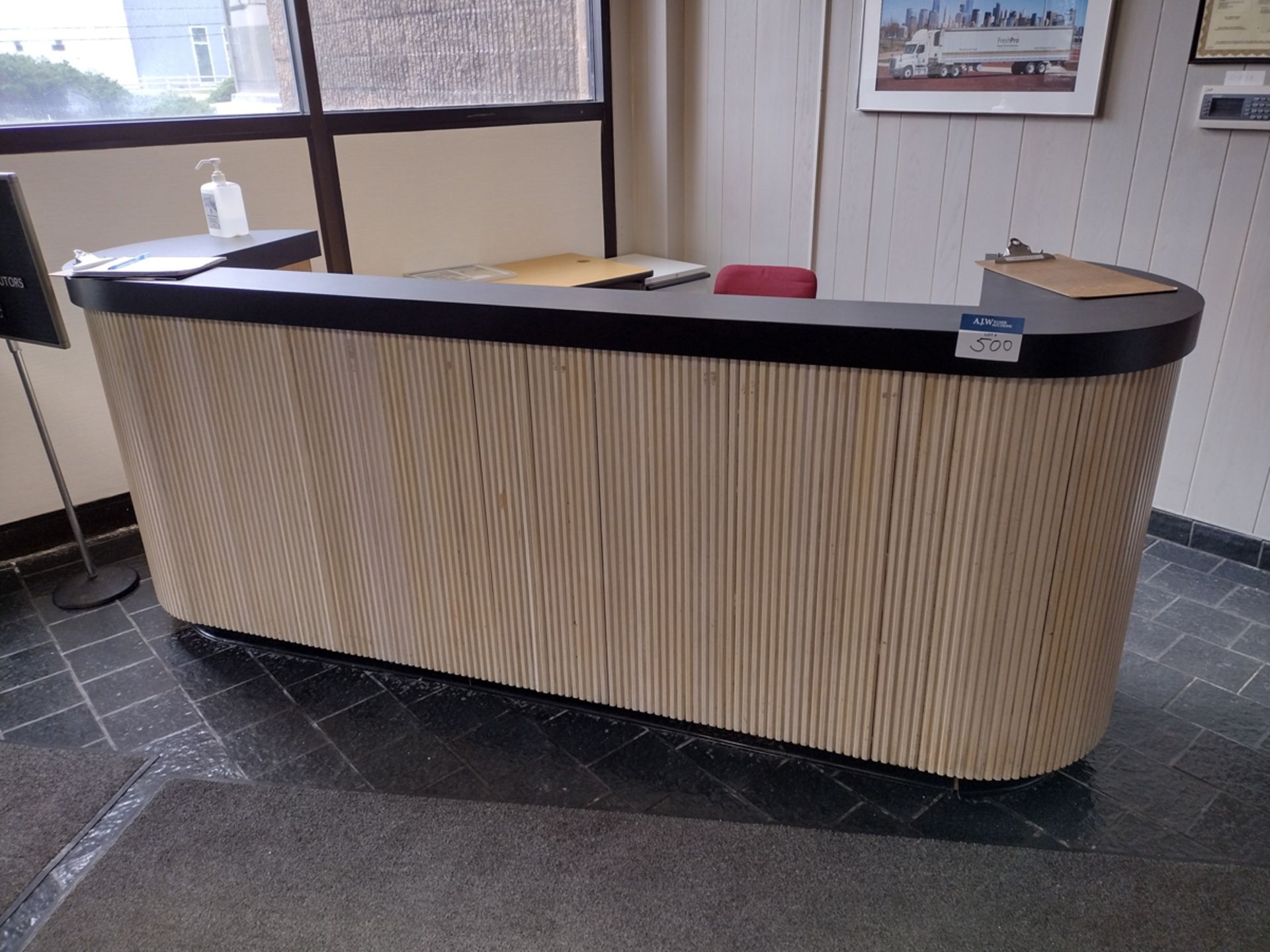 6-Drawer Wood Laminate Reception Desk - Image 4 of 4