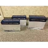 {Each} (3) Premium Black Toner Cartridges