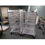 {Each} New Age 5-Tier Aluminum Rolling Bin Rack