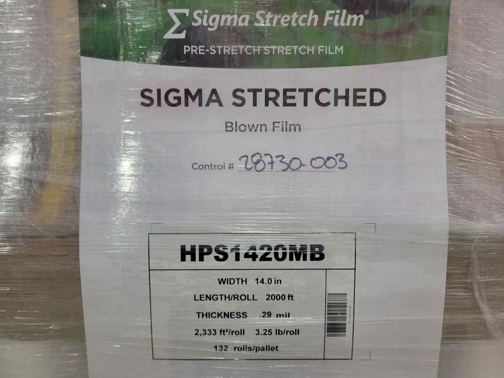 {Each} Sigma 2,000ft Stretch Wrap Film Roll - Image 3 of 3