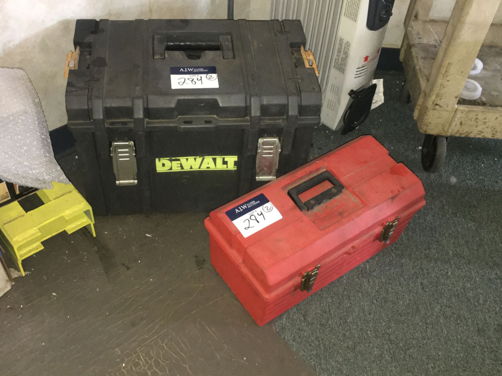 A Group of Heavy Duty Poly Tool Boxes