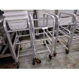 {Each} 2-Tier Aluminum Rolling Bin Racks