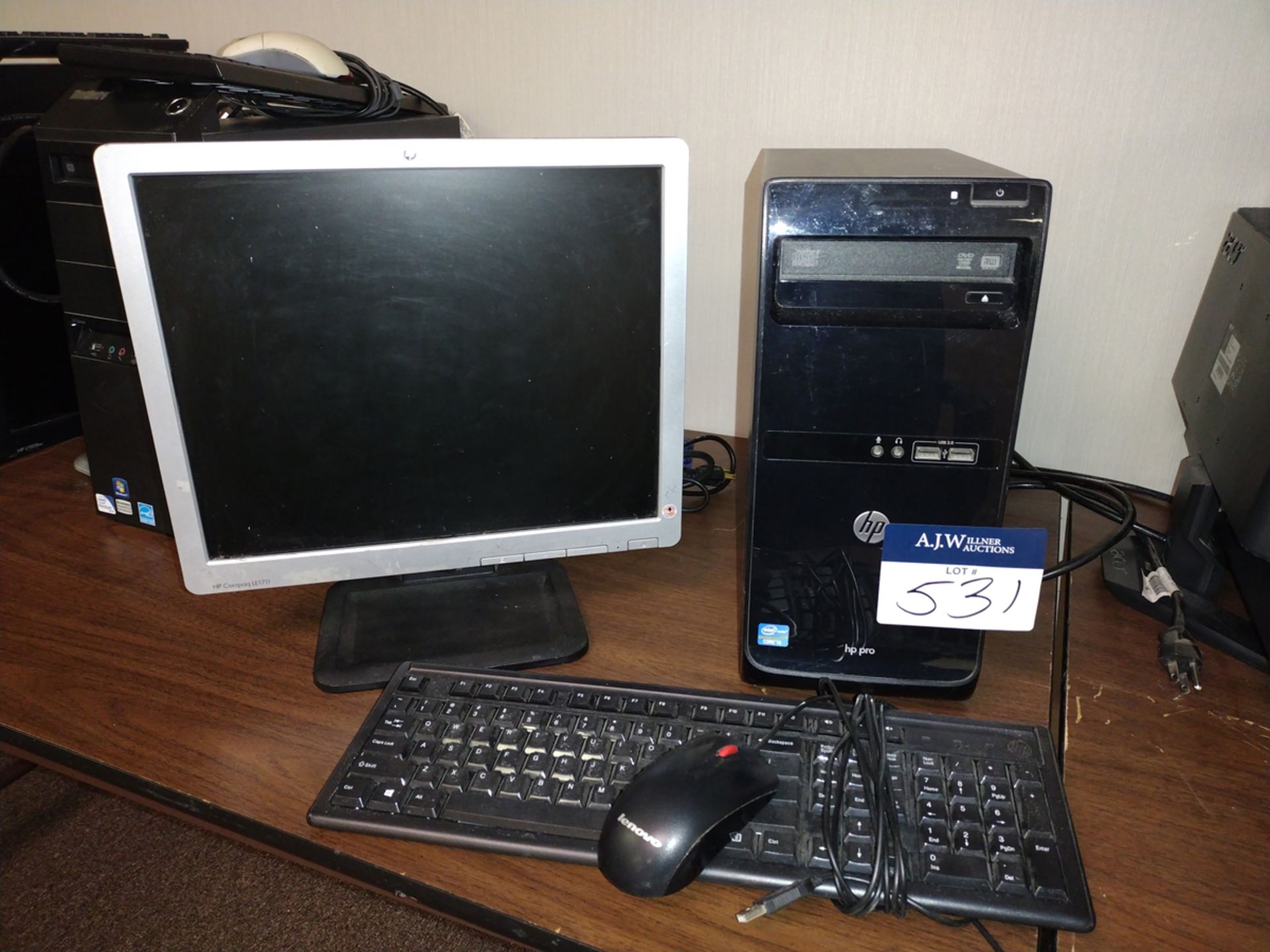 HP Pro 3500 MT i5 PC w/ Monitor and Keyboard