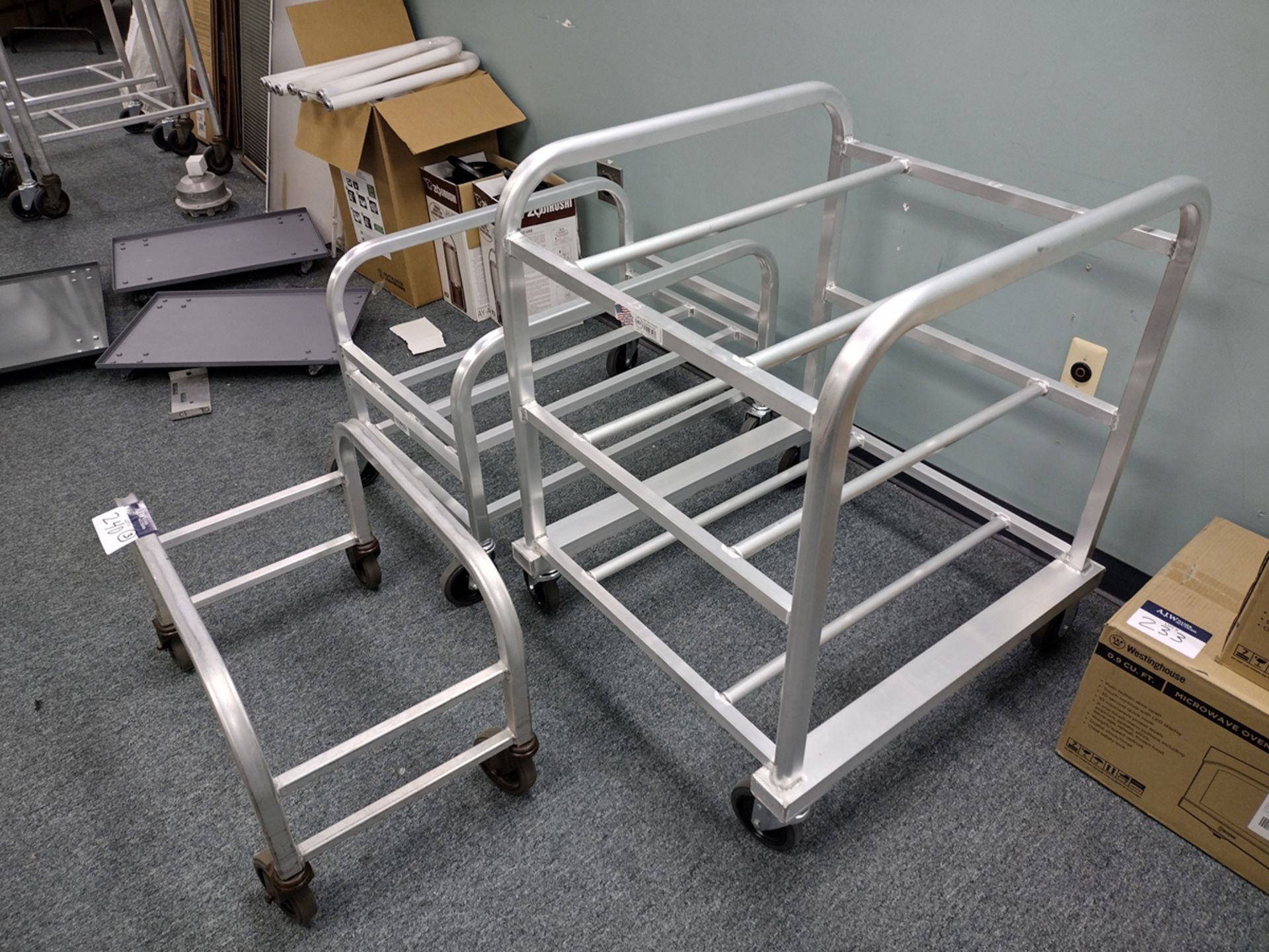 Group of Ass't New Age Aluminum Rolling Bin Racks - Image 2 of 3