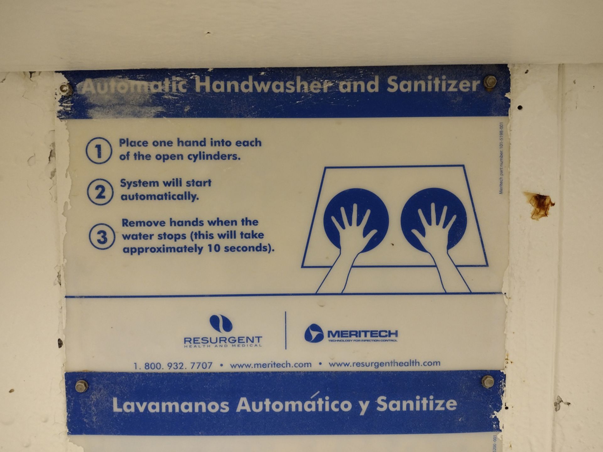 SINGLE-BAY, WALL-MOUNT CLEANTECH 500EZ AUTOMATED HANDWASHING STATION - Image 5 of 6
