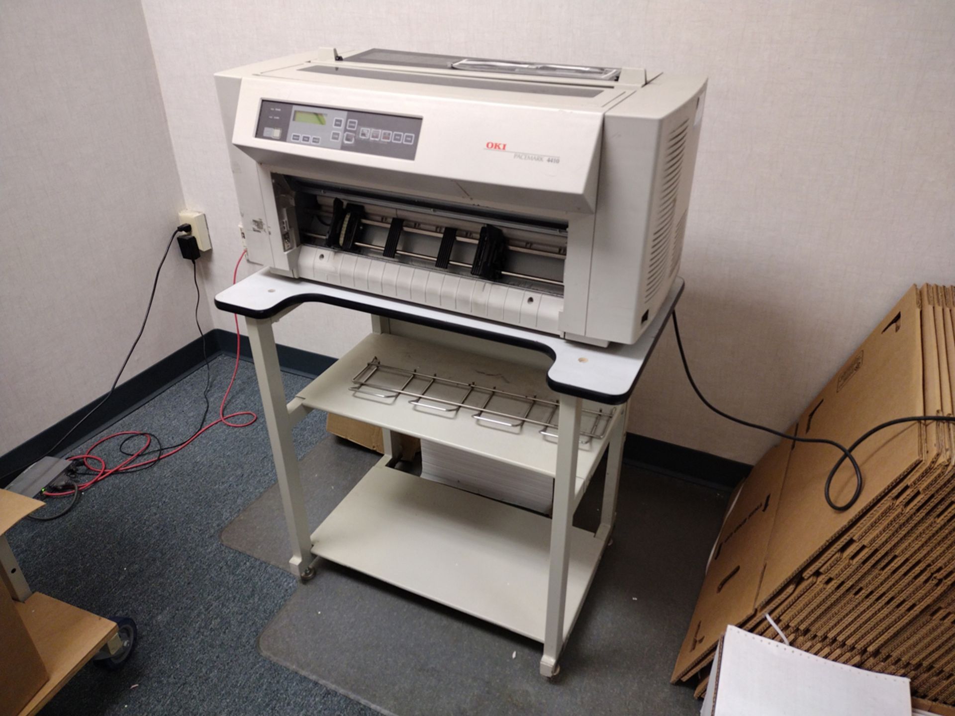 OKI Pacemark 4410 Dot Matrix Printer w/ Table - Image 2 of 8