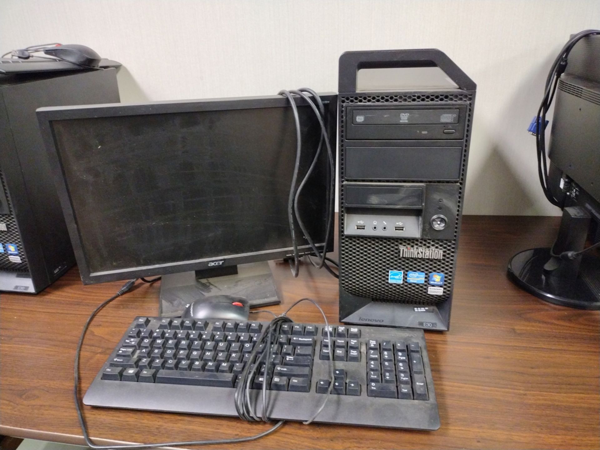 Lenovo E30 ThinkStation Xeon PC w/ Monitor and Keyboard