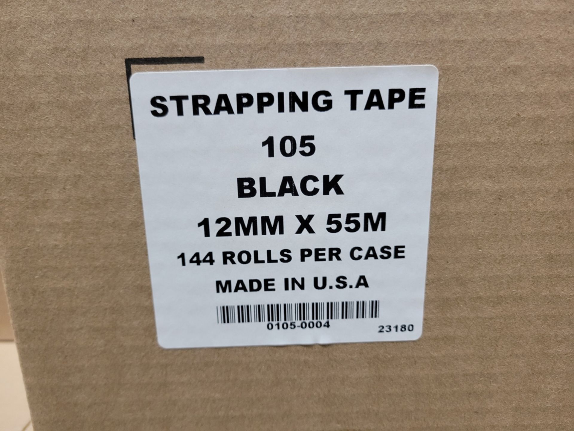 {Case} Black Strapping Tape #105 Rolls (NIB) - Image 3 of 4