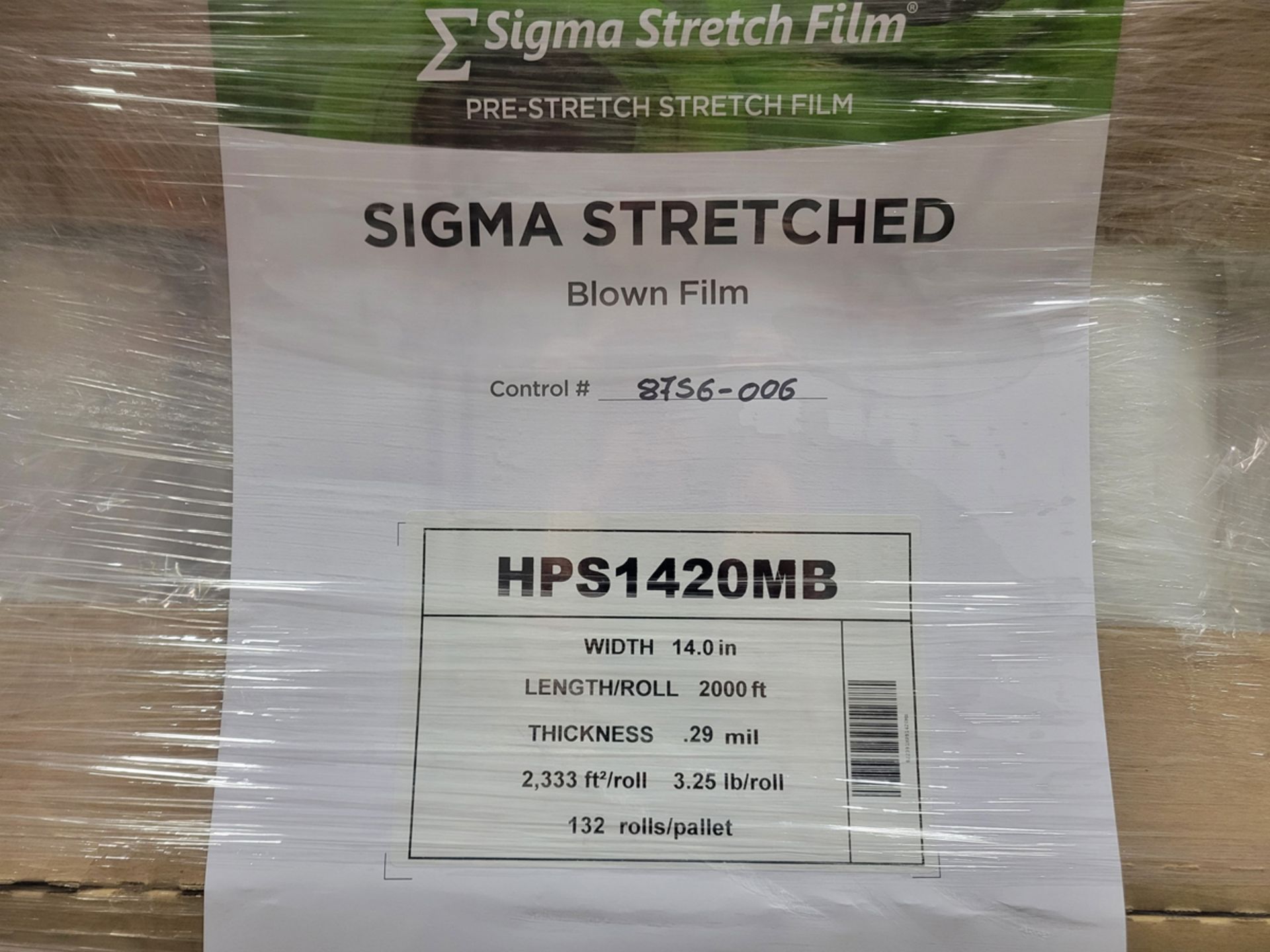 {Each} Sigma 2,000ft Stretch Wrap Film Roll - Bild 3 aus 3