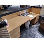 6-Drawer Wood Laminate Reception Desk