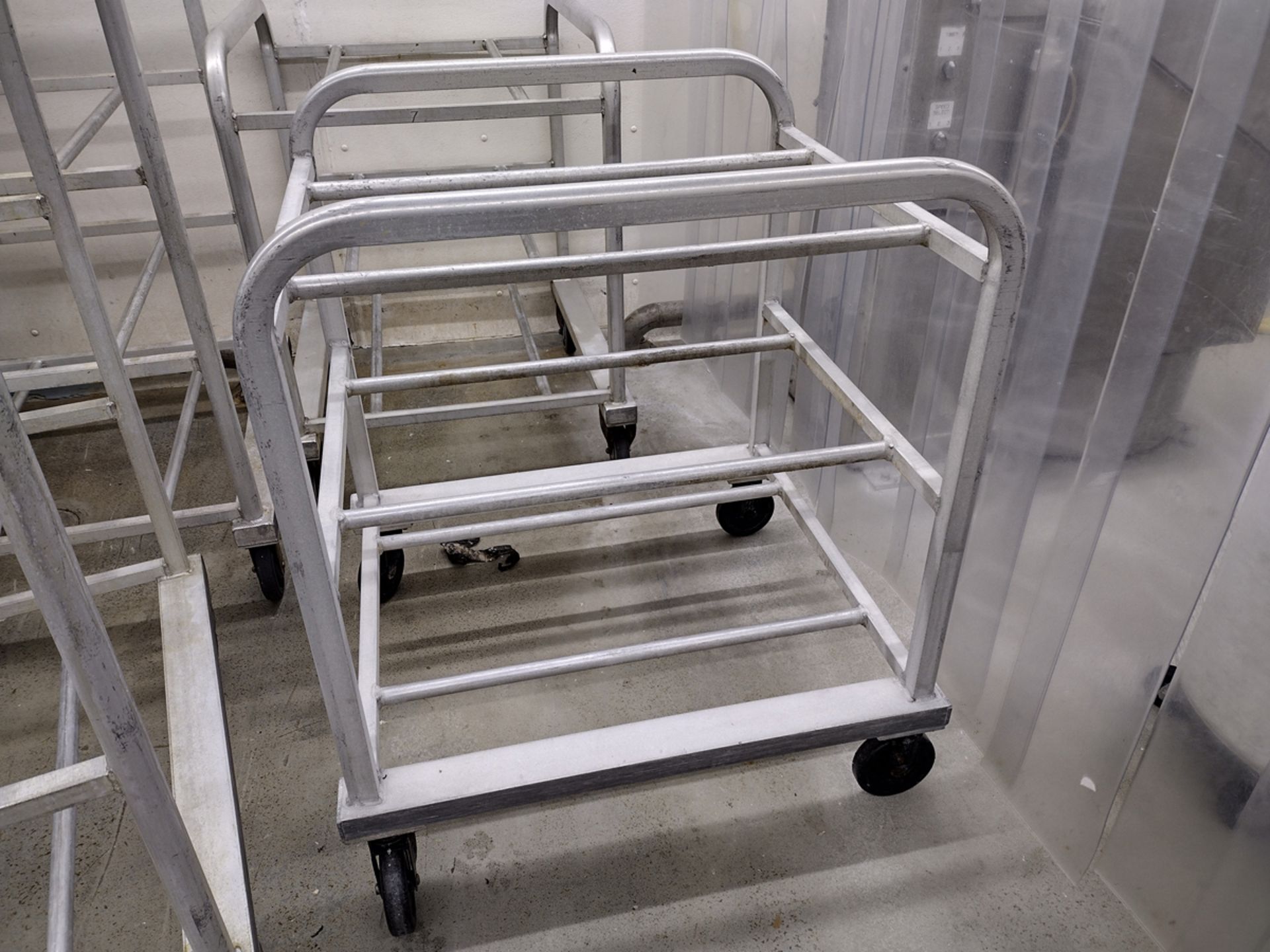 {Each} 3-Tier Aluminum Rolling Bin Rack - Image 2 of 3