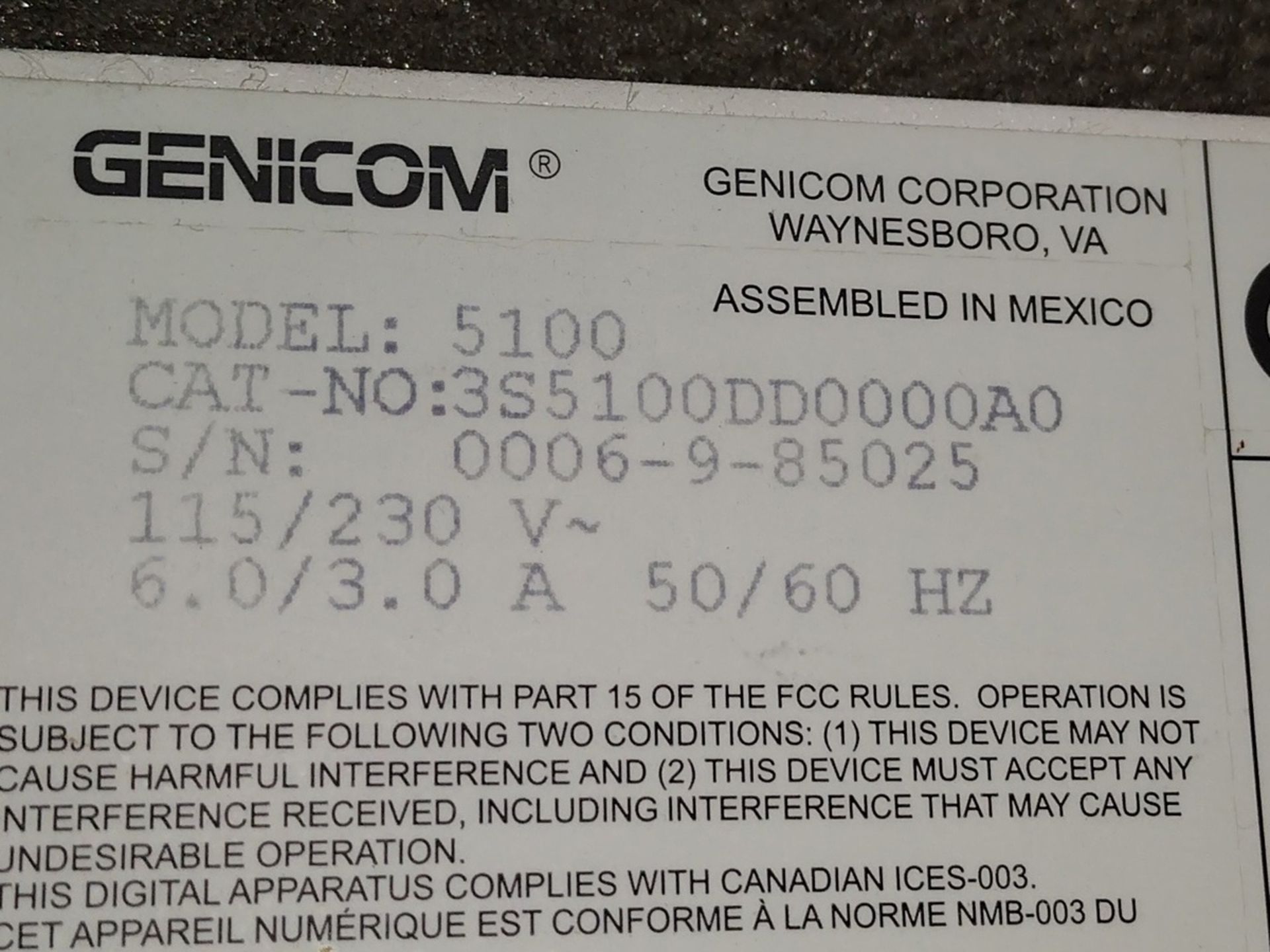 Genicom 5000 Series 1000 LPM Printer (For Parts) - Image 7 of 7