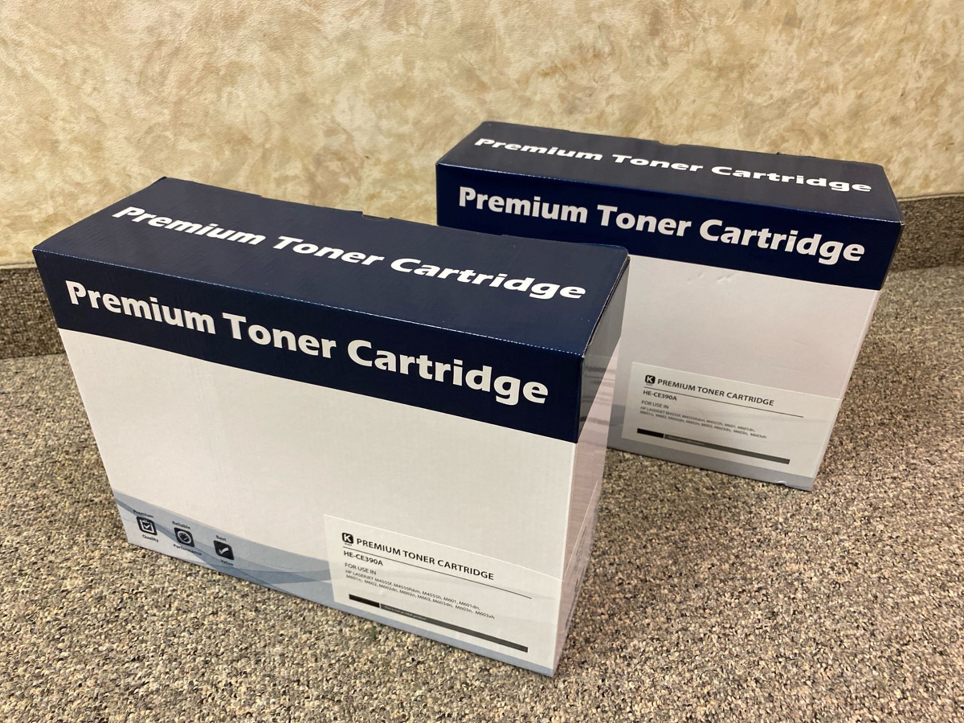 {Each} (2) Premium Toner Cartridge HE-CE390A Black Toner Cartridge
