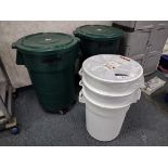 Group of Ass't Rubbermaid Brute Receptacle Bins