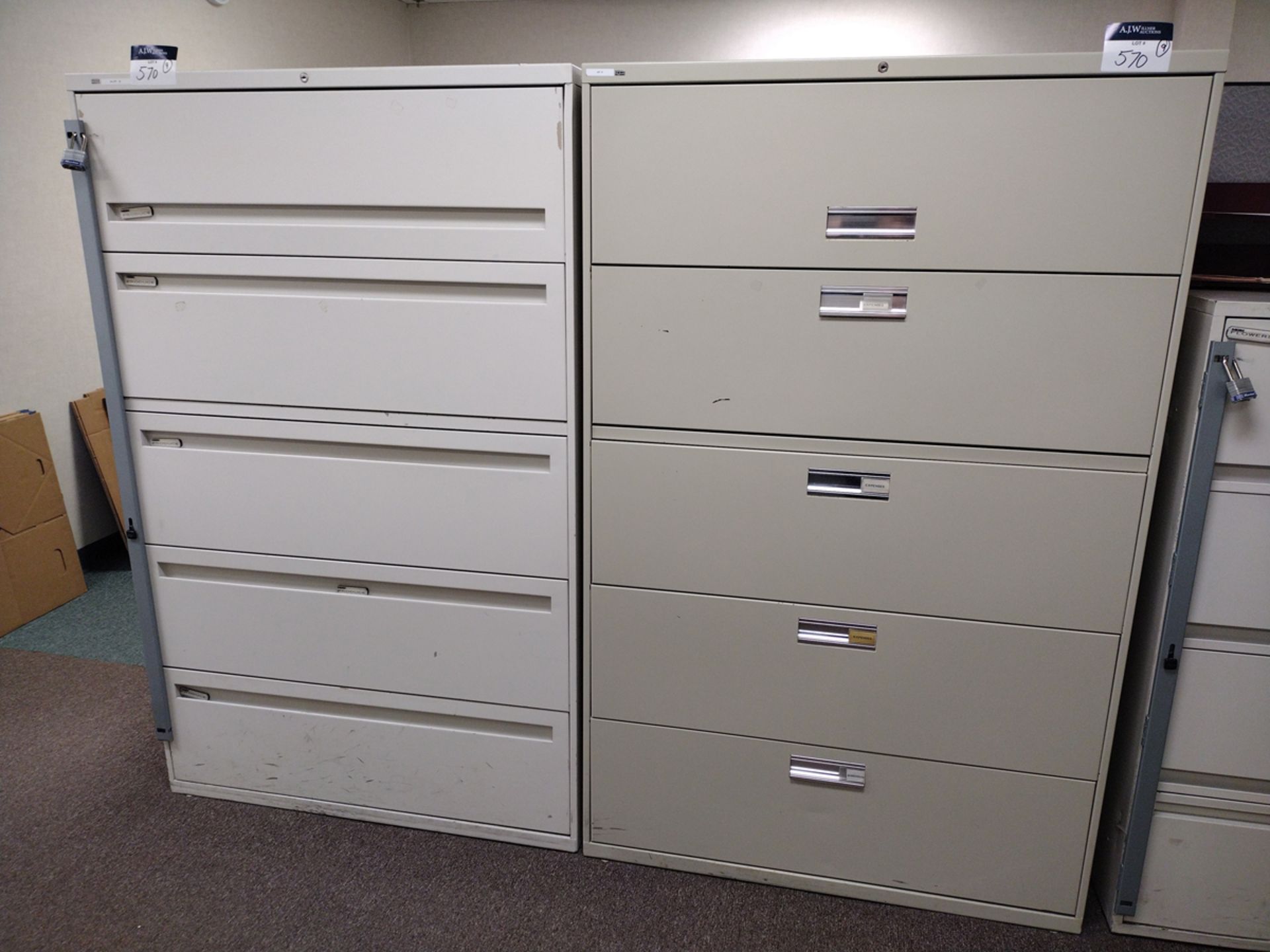 {Each} 5-Drawer Lateral Metal File Cabinet - Image 3 of 6