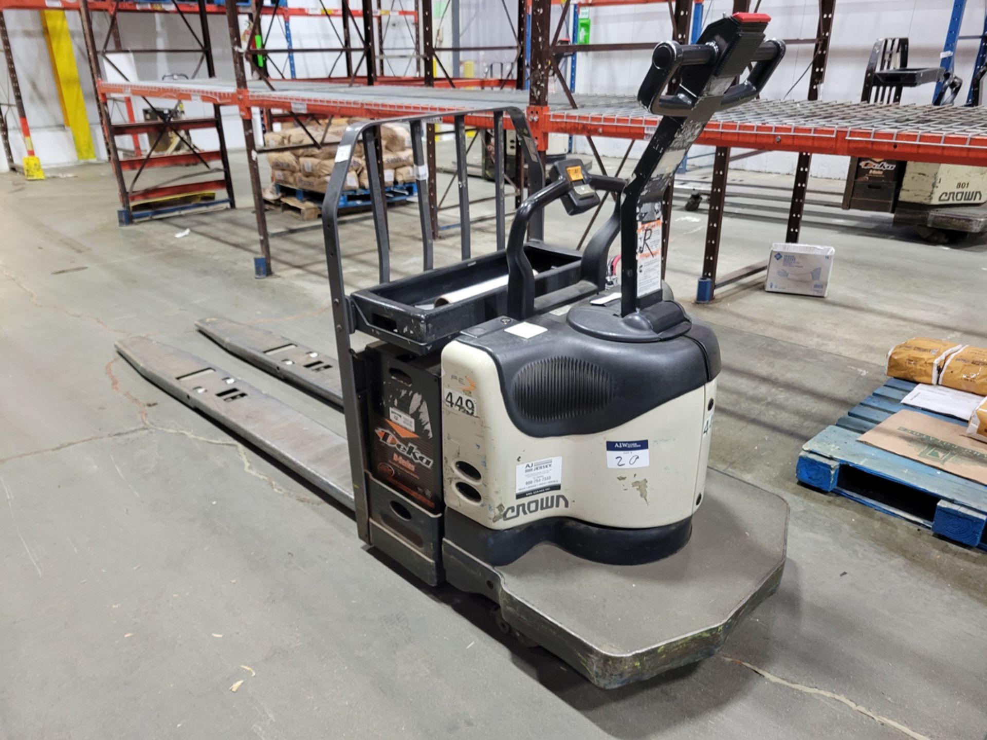 Crown PE4000-60 6,000lbs Electric 24V Rider Pallet Jack w/ Charger