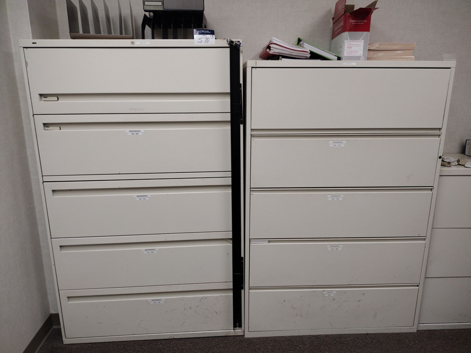 {Each} 5-Drawer Lateral Metal File Cabinet - Image 6 of 6