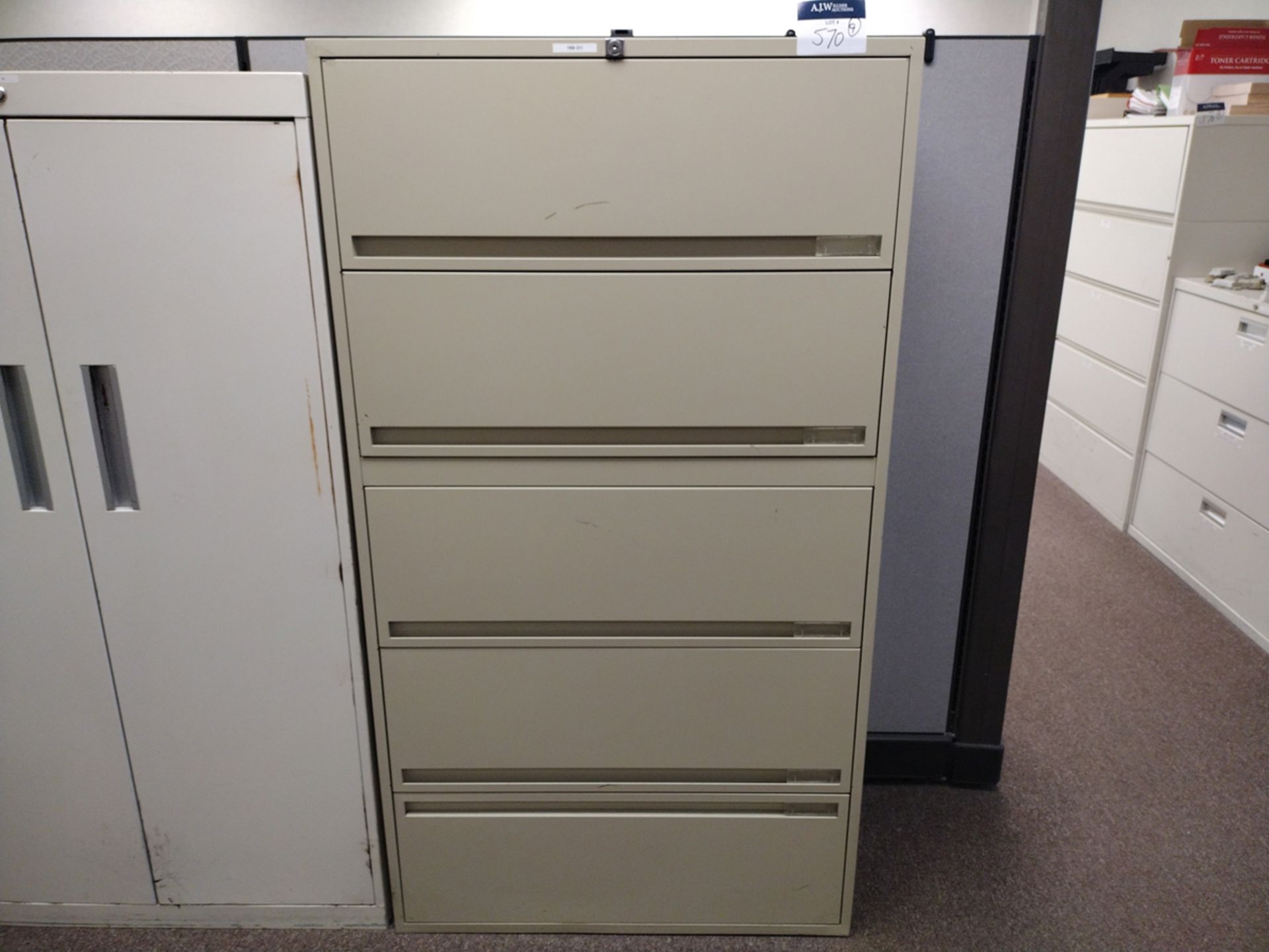{Each} 5-Drawer Lateral Metal File Cabinet - Image 5 of 6