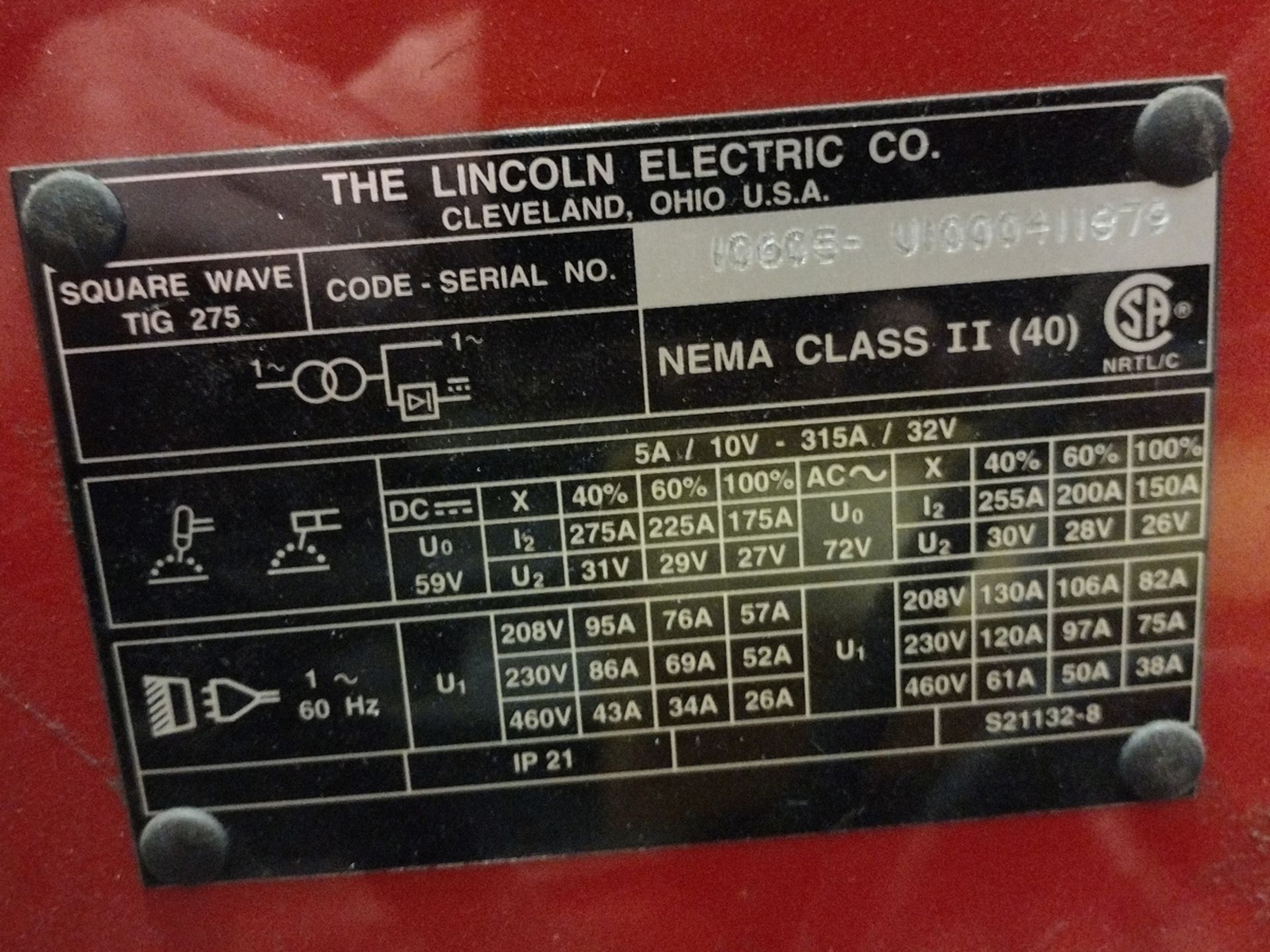 Lincoln Electric Square Wave TIG 200 TIGK5126-1 - Bild 8 aus 8