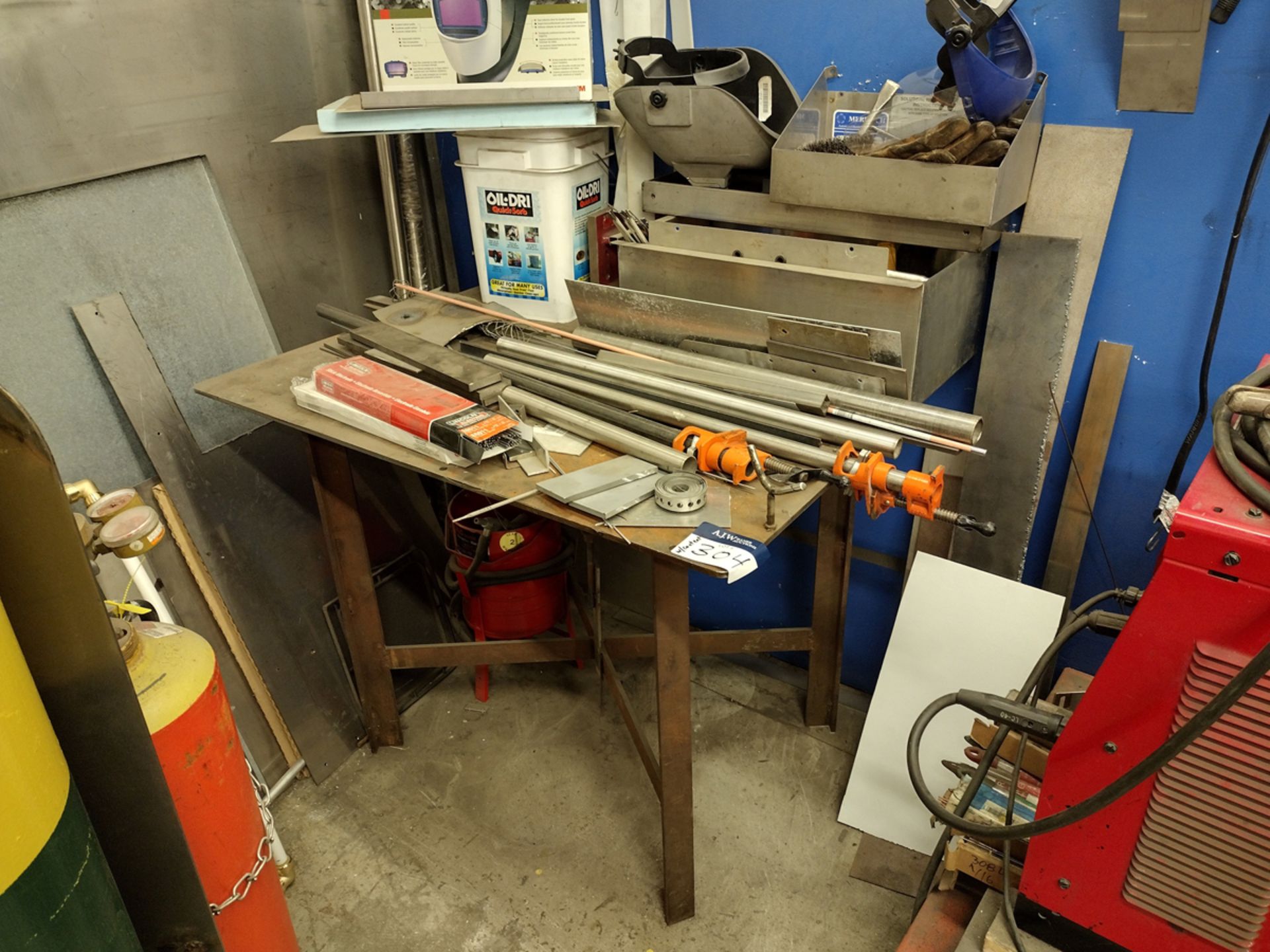 Welding Table with Contents