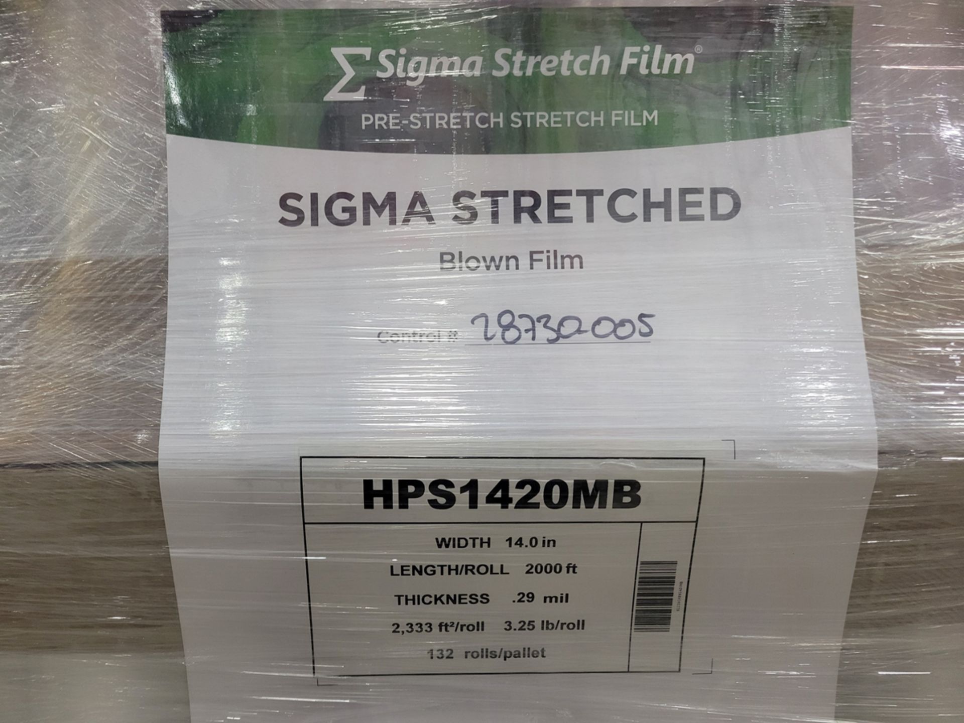 {Each} Sigma 2,000ft Stretch Wrap Film Roll - Image 3 of 3