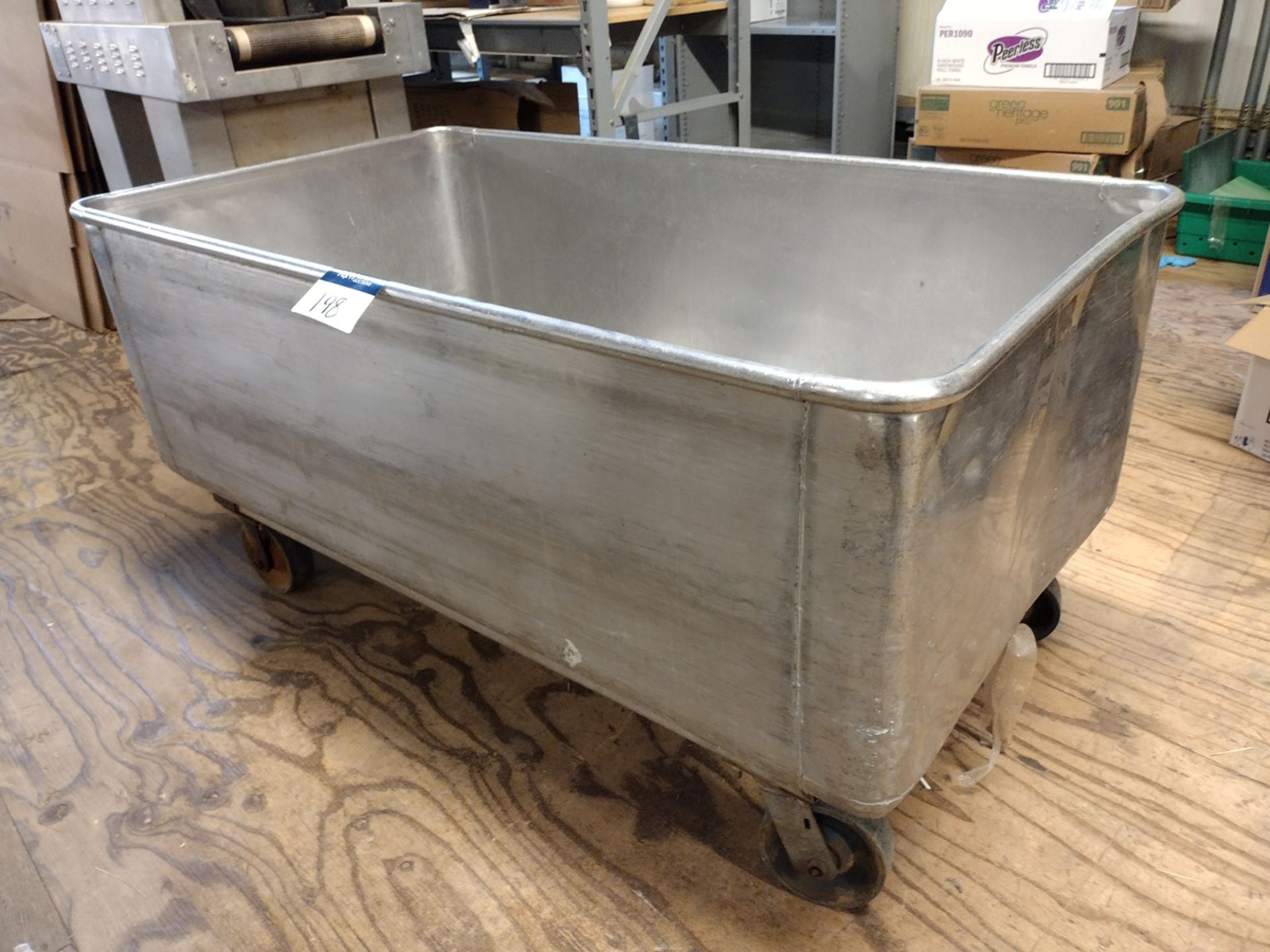 Stainless Steel Rolling Bin with Drain