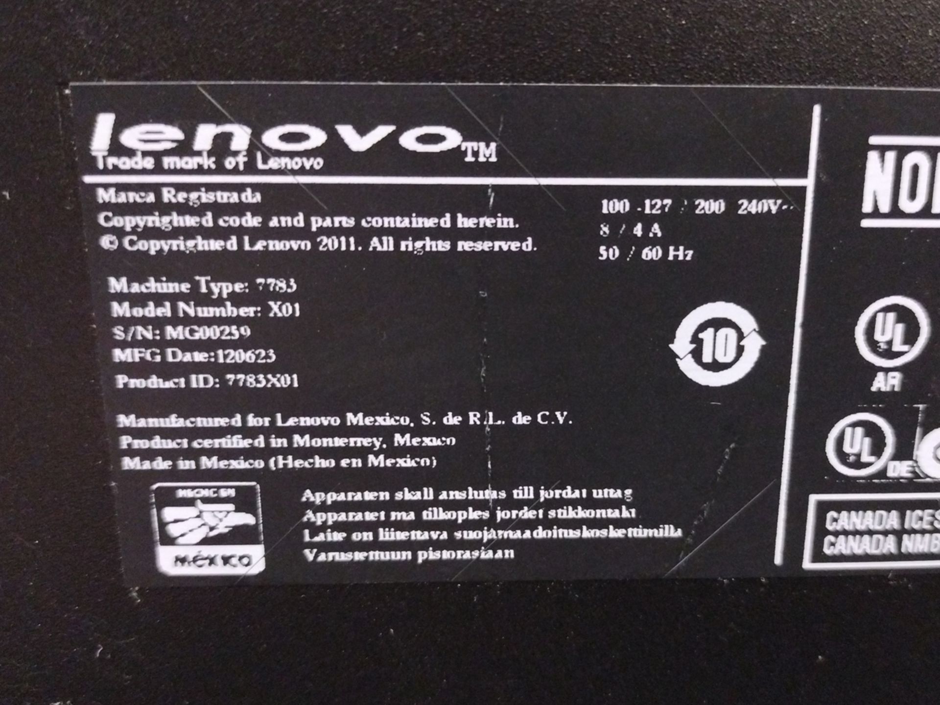 Lenovo E30 ThinkStation Xeon PC w/ Monitor and Keyboard - Image 2 of 2
