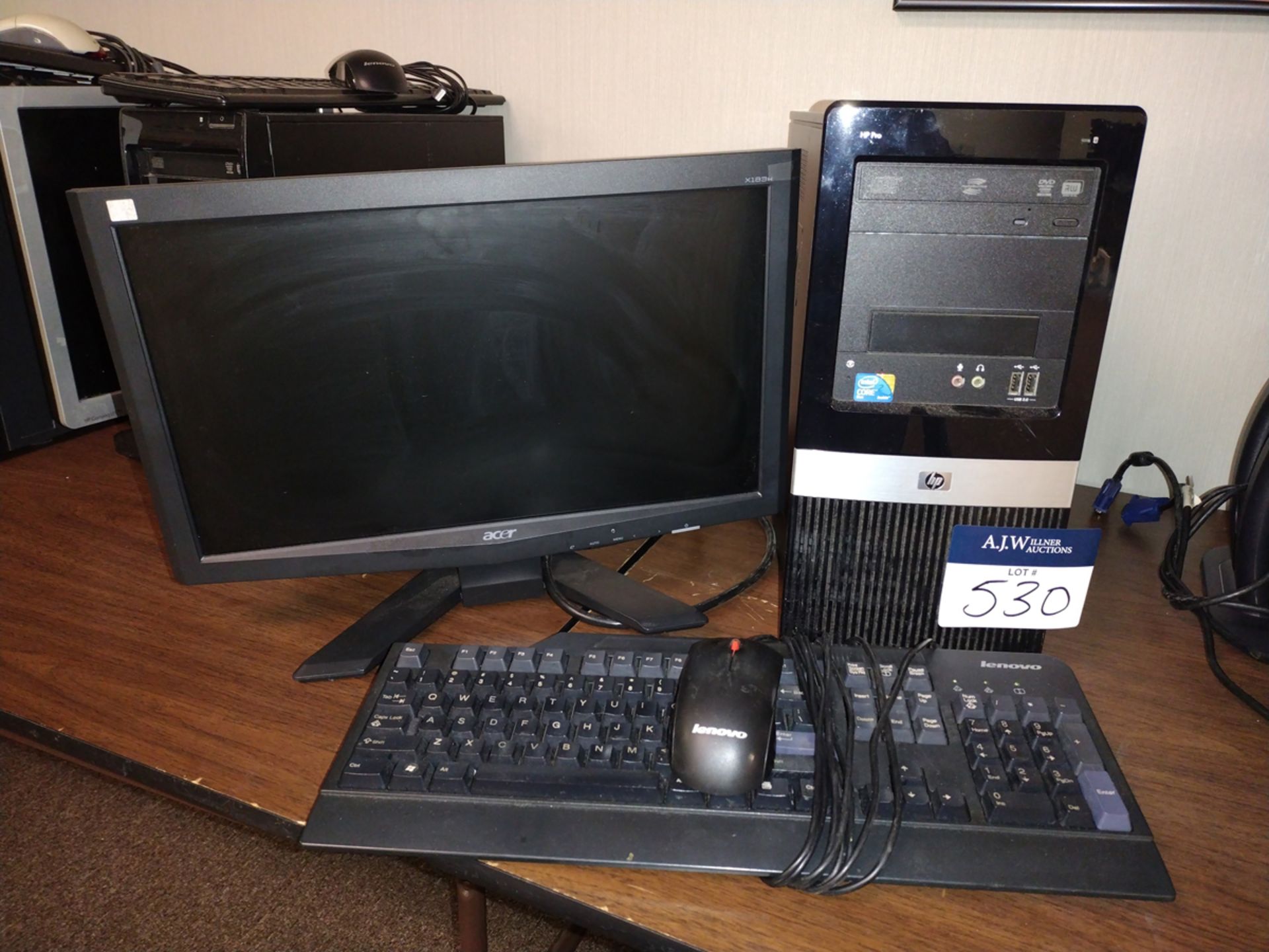 HP Pro 3000 MT Intel 2 PC w/ Monitor and Keyboard