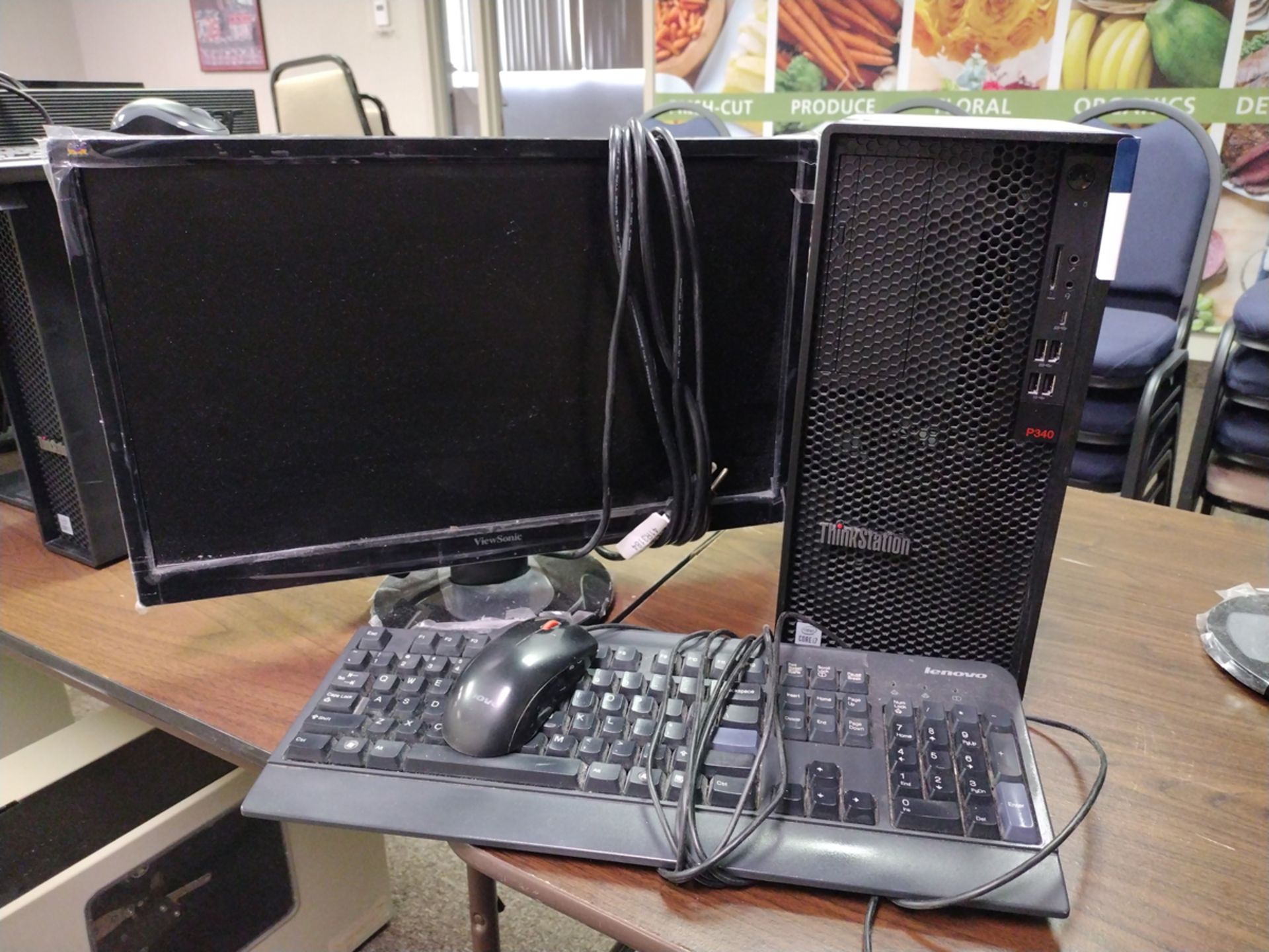 Lenovo P340 ThinkStation i7 PC w/ Monitor and Keyboard