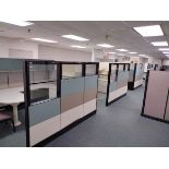Group of Sections of Electrified Metal Frame Cubicles w/ Contents