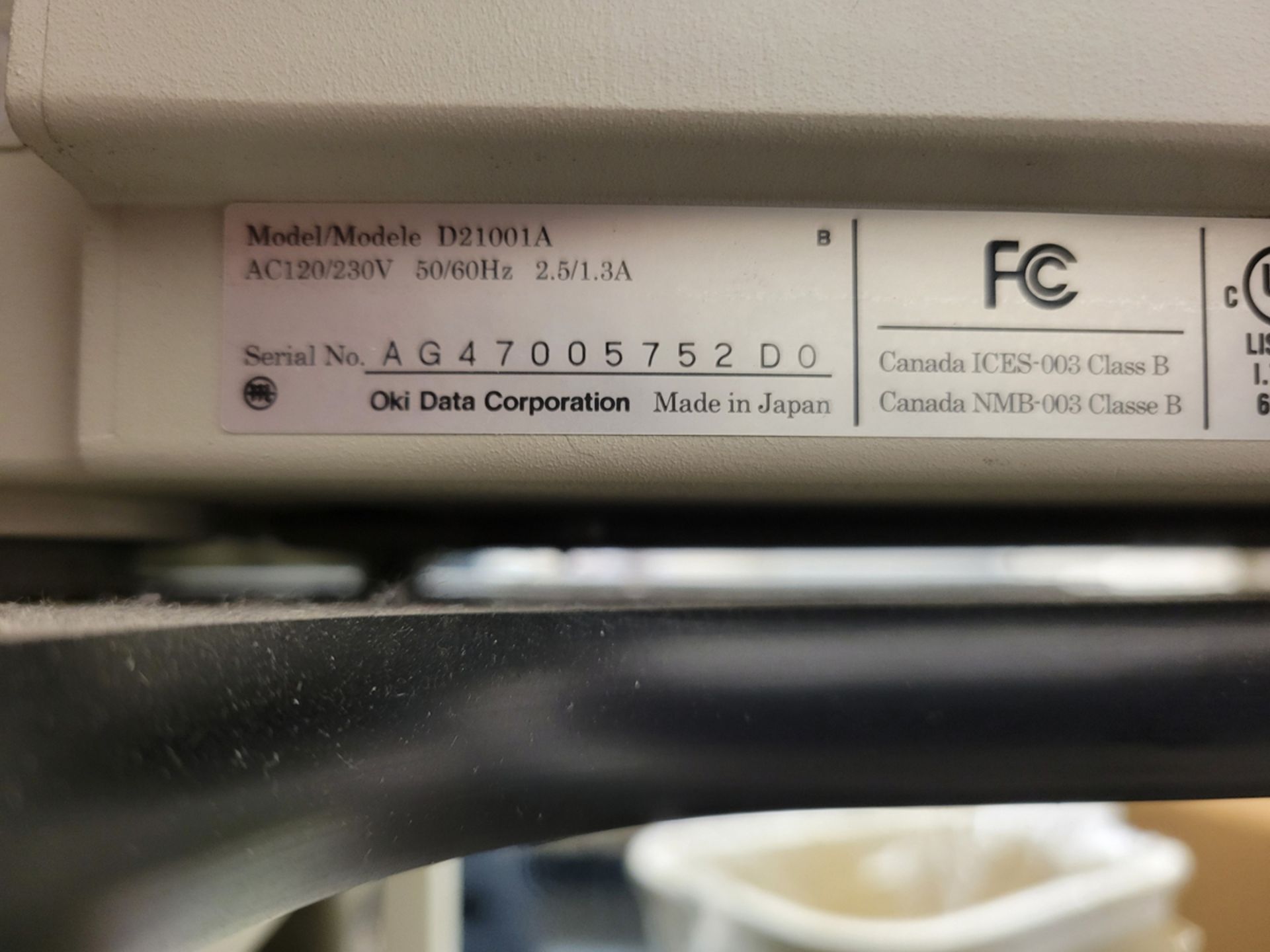 OKI Pacemark 4410 Dot Matrix Printer w/ Table - Image 7 of 8