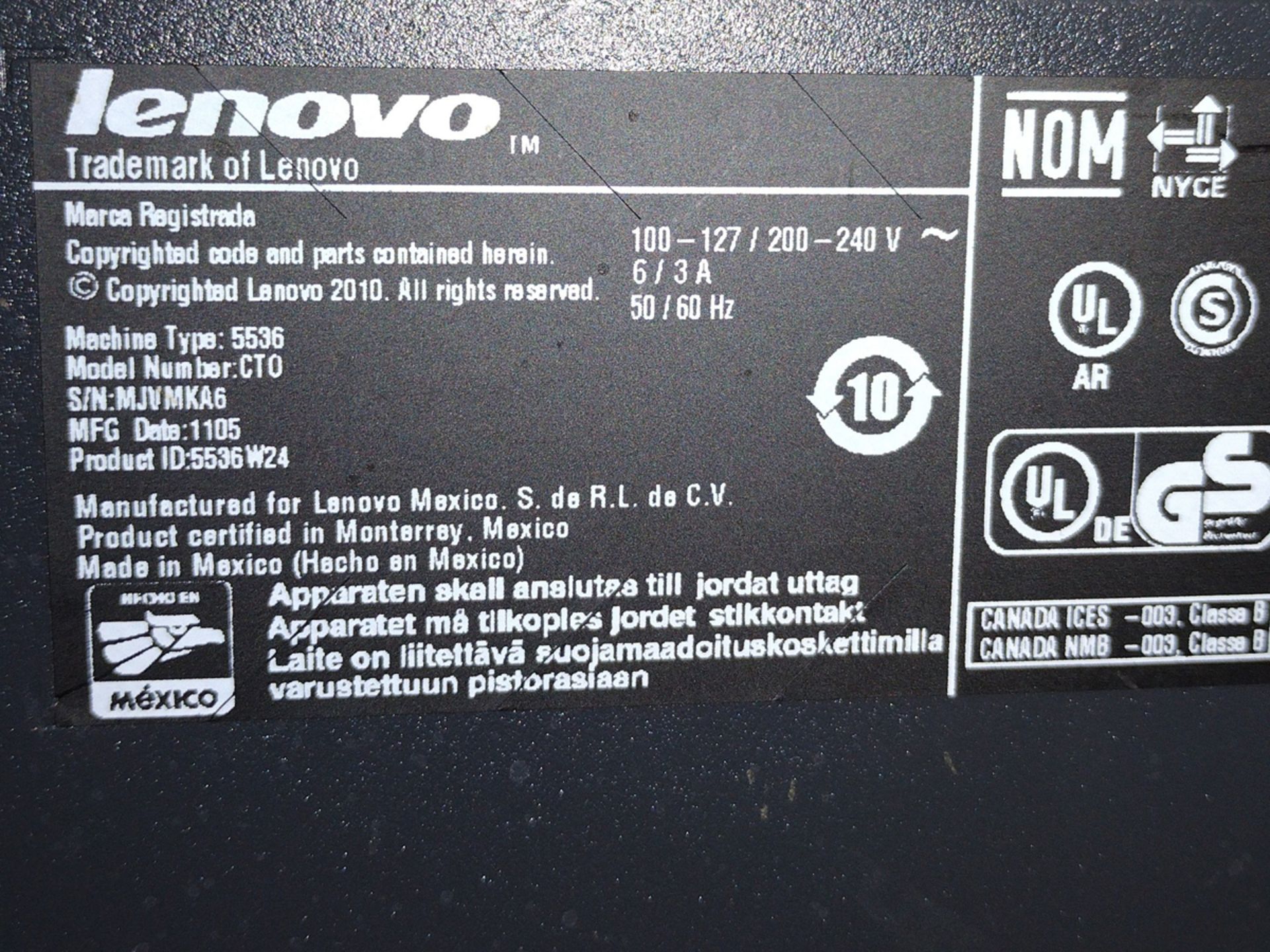 Lenovo CT0 M Series ThinkCentre i5 PC w/ Monitor and Keyboard - Image 2 of 2