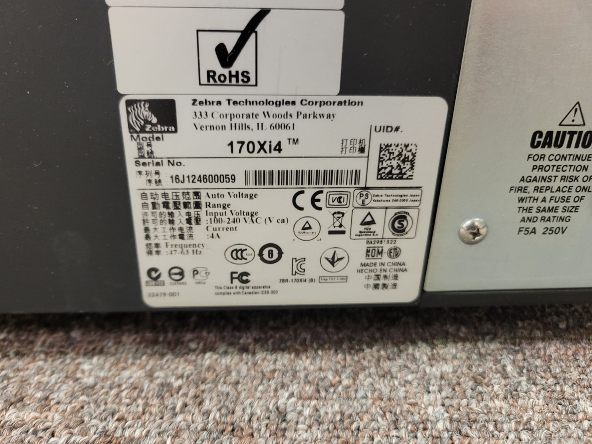 Zebra 170Xi4 Thermal Label Printer - Image 5 of 5