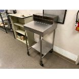 Stainless Steel Standing Desk on Wheels
