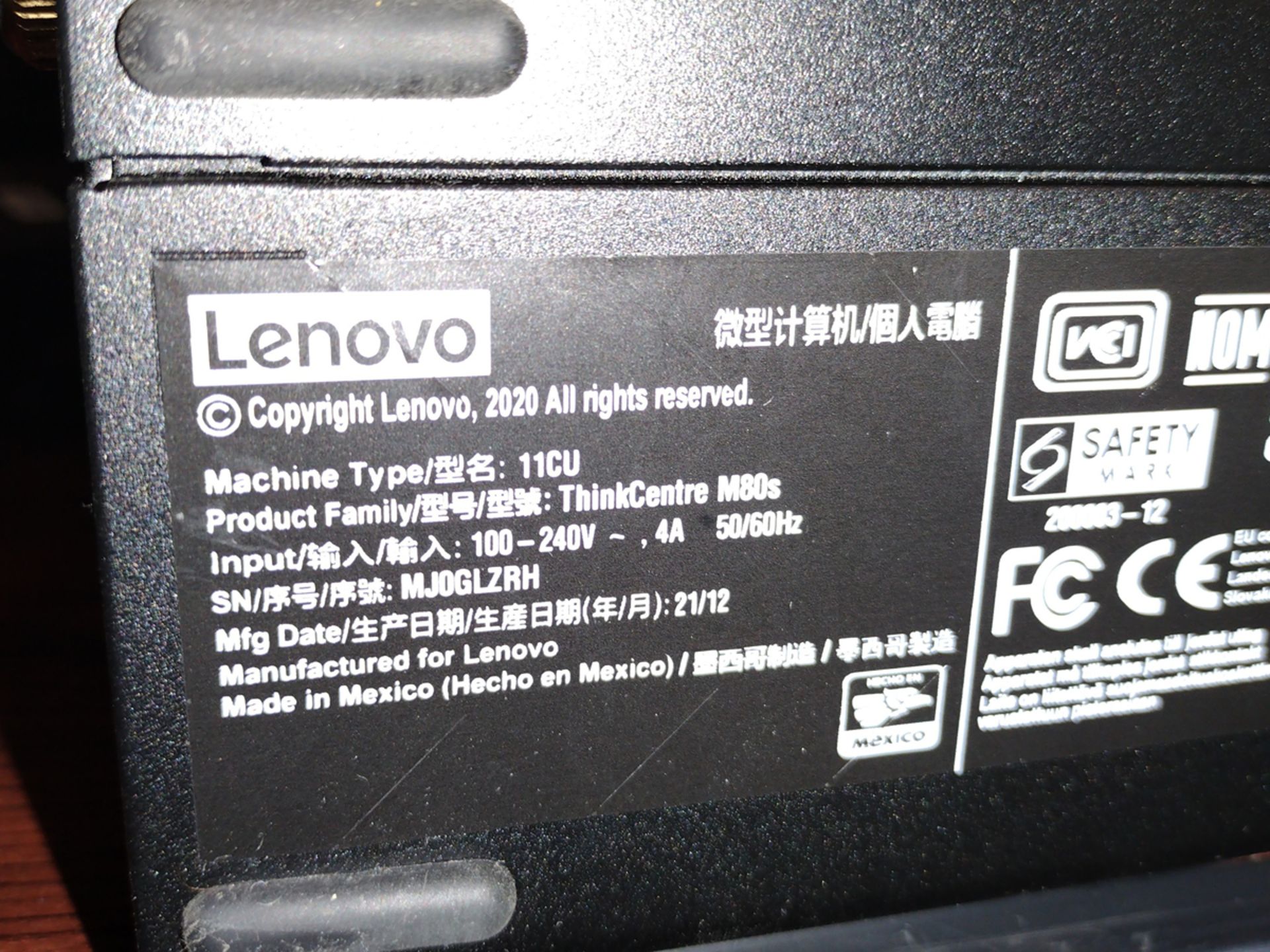 Lenovo M80S ThinkCentre i5 PC w/ Monitor and Keyboard - Image 2 of 2