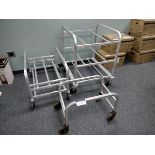 Group of Ass't New Age Aluminum Rolling Bin Racks