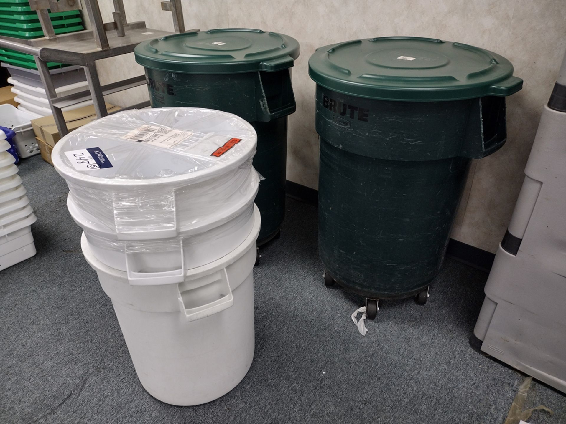 Group of Ass't Rubbermaid Brute Receptacle Bins - Image 2 of 3