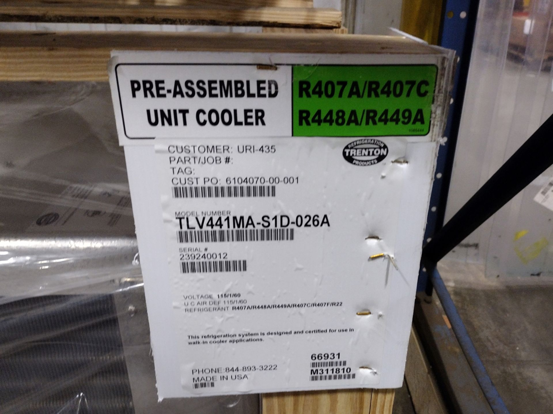 Trenton Refrigeration Low Velocity Walk-In Evaporator (NIB) - Image 6 of 6