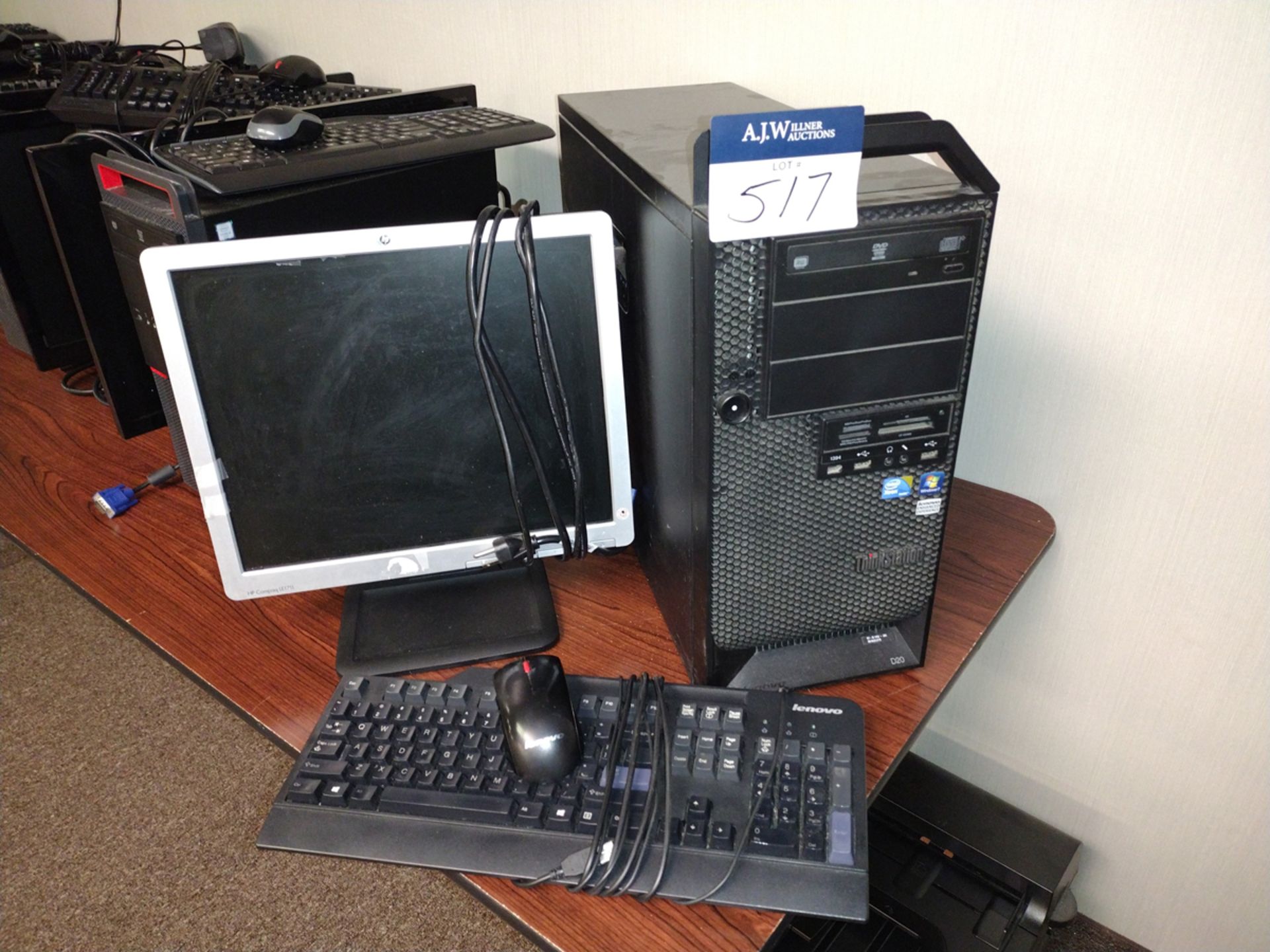 Lenovo D20 ThinkStation Xeon PC w/ Monitor and Keyboard