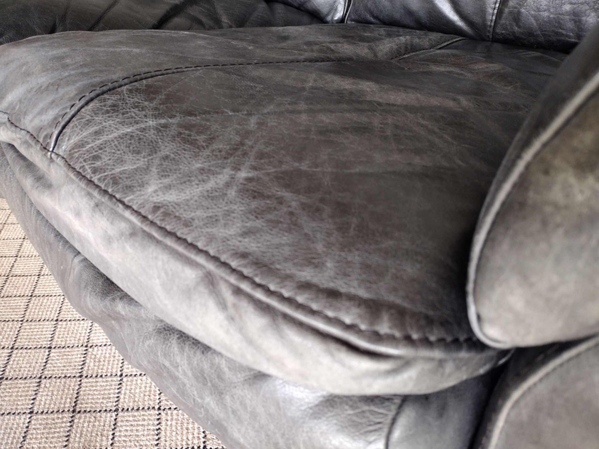 Leather Upholstered Sofa - Image 3 of 3