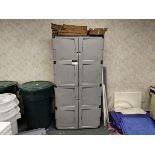 Rubbermaid 4-Tier Poly Storage Cabinet w/ Contents